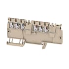 WEIDMULLER - Morsetto ripartitore di potenziale, PUSH IN, Beige scuro, 1.5 mm², 16 A, 250 V, Numero di collegamenti: 6, Numero di piani: 1