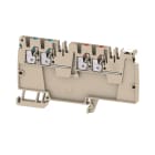 WEIDMULLER - Morsetto ripartitore di potenziale, PUSH IN, Beige scuro, 2.5 mm², 24 A, 500 V, Numero di collegamenti: 4, Numero di piani: 1