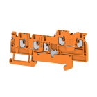 WEIDMULLER - Morsetto componibile per sensori e attuatori, PUSH IN, arancione, 1.5 mm², 13.5 A, 250 V, Numero di collegamenti: 5, Numero di piani: 2, TS 35