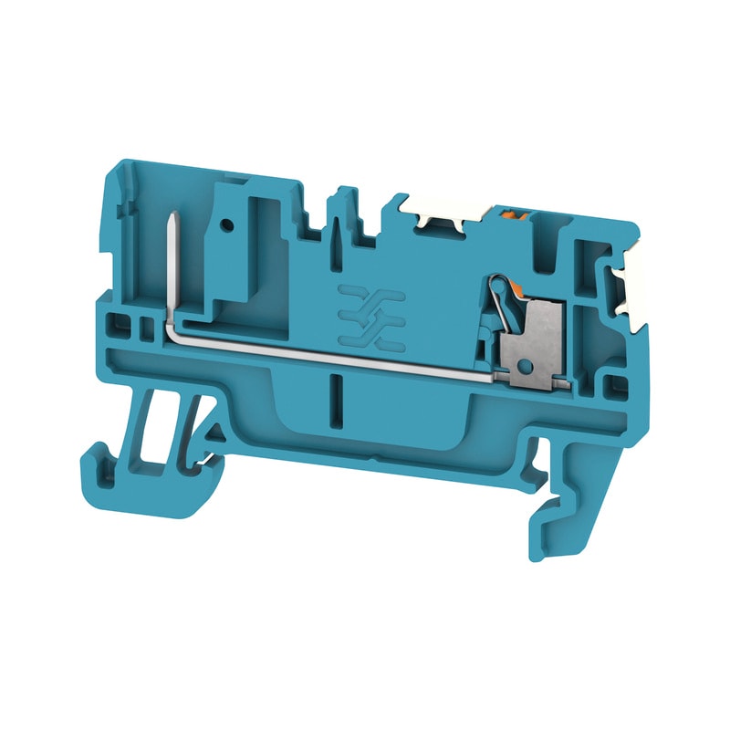 WEIDMULLER - Morsetto innestabile, PUSH IN, blu, 1.5 mm², 17.5 A, 500 V, Numero di collegamenti: 2, Numero di piani: 1, TS 35