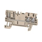WEIDMULLER - Morsetto innestabile, PUSH IN, Beige scuro, 1.5 mm², 17.5 A, 500 V, Numero di collegamenti: 3, Numero di piani: 1, TS 35
