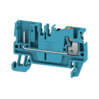WEIDMULLER - Morsetto innestabile, PUSH IN, blu, 2.5 mm², 24 A, 800 V, Numero di collegamenti: 2, Numero di piani: 1, TS 35