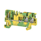 WEIDMULLER - Morsetto innestabile, PUSH IN, Verde/giallo, 2.5 mm², 800 V, Numero di collegamenti: 3, Numero di piani: 1, TS 35