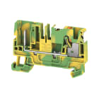 WEIDMULLER - Morsetto innestabile, PUSH IN, Verde/giallo, 4 mm², 800 V, Numero di collegamenti: 2, Numero di piani: 1, TS 35