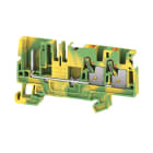 WEIDMULLER - Morsetto innestabile, PUSH IN, Verde/giallo, 4 mm², 800 V, Numero di collegamenti: 3, Numero di piani: 1, TS 35