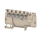WEIDMULLER - Morsetto ripartitore di potenziale, PUSH IN, Beige scuro, beige, 2.5 mm², 24 A, 800 V, Numero di collegamenti: 5, Numero di piani: 1
