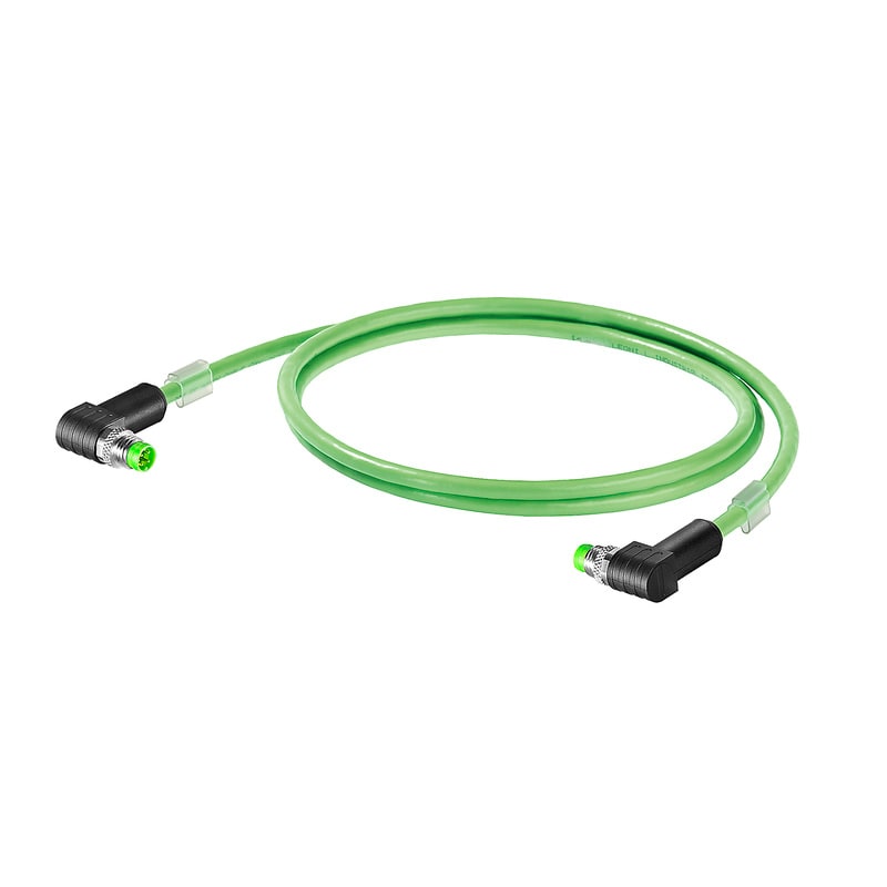 WEIDMULLER - Cavo PROFINET (preconfezionato), Codificato D M8 - pin angolato IP67, Codificato D M8 - presa angolata IP67, Numero di poli: 4, Lunghezza: 7.5 m