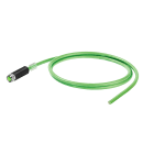 WEIDMULLER - Cavo PROFINET (preconfezionato), Codificato D M8 – presa diritta IP67, aperto, Numero di poli: 4, Lunghezza: 3 m