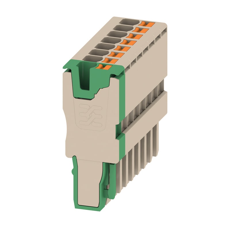 WEIDMULLER - Connettore (Morsetto), PUSH IN, 2.5 mm², 24 A, 800 V, Numero di collegamenti: 8, Numero di poli: 8, Larghezza: 40.8 mm