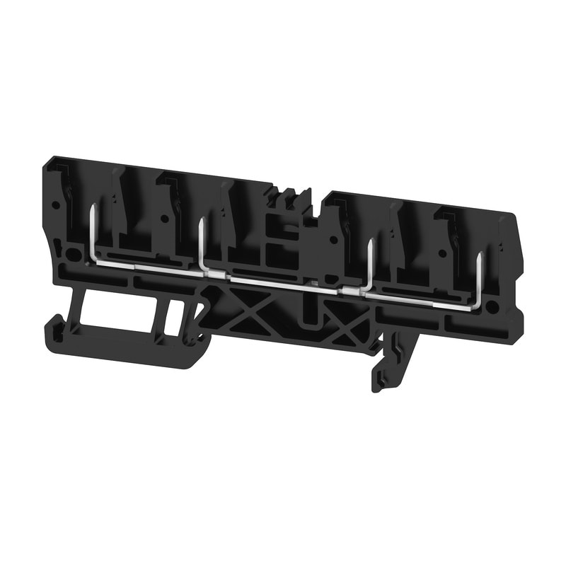 WEIDMULLER - Morsetto innestabile, Molla autobloccante, Beige scuro, nero, 2.5 mm², 24 A, 500 V, Numero di collegamenti: 4, Numero di piani: 1, TS 35