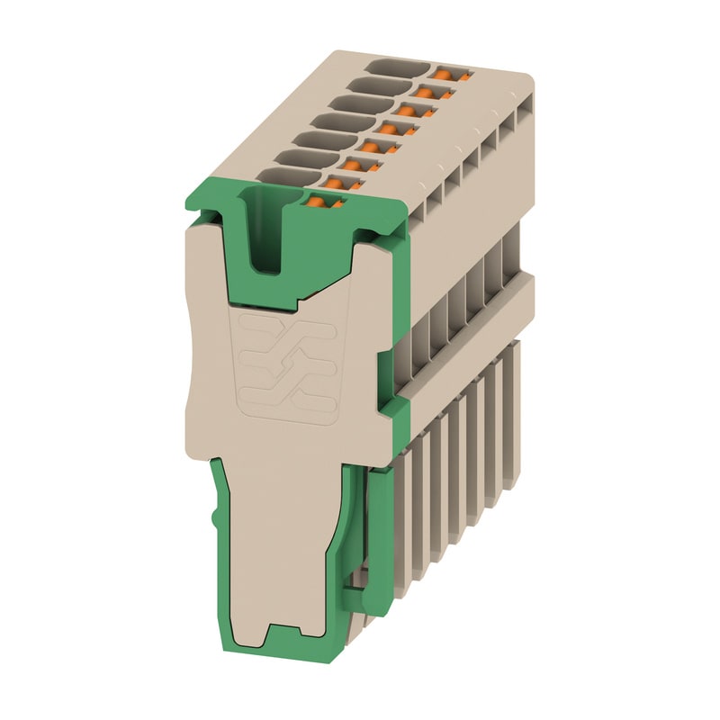 WEIDMULLER - Connettore (Morsetto), PUSH IN, 1.5 mm², 17.5 A, 500 V, Numero di collegamenti: 8, Numero di poli: 8, Larghezza: 28 mm