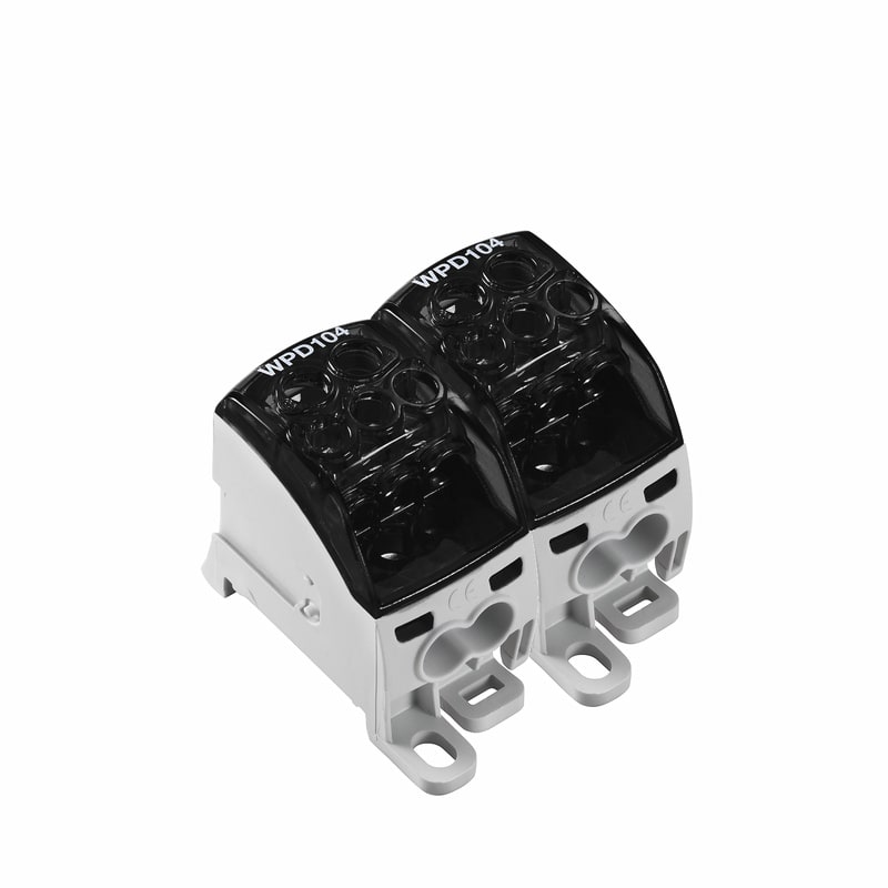 WEIDMULLER - Morsetto ripartitore di potenziale, Collegamento a vite, nero, 25 mm², 164 A, 1000 V, Numero di collegamenti: 12, Numero di piani: 1