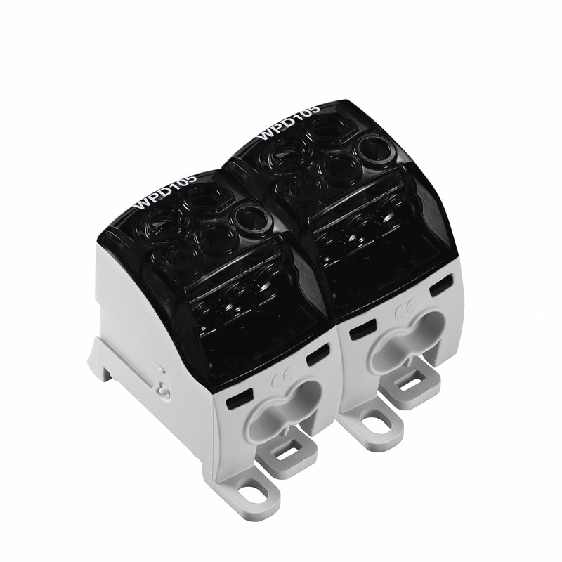 WEIDMULLER - Morsetto ripartitore di potenziale, Collegamento a vite, nero, 35 mm², 214 A, 1000 V, Numero di collegamenti: 12, Numero di piani: 1