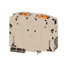 WEIDMULLER - Morsettiera passante, PUSH IN, Beige scuro, 150 mm², 309 A, 1000 V, Numero di collegamenti: 2