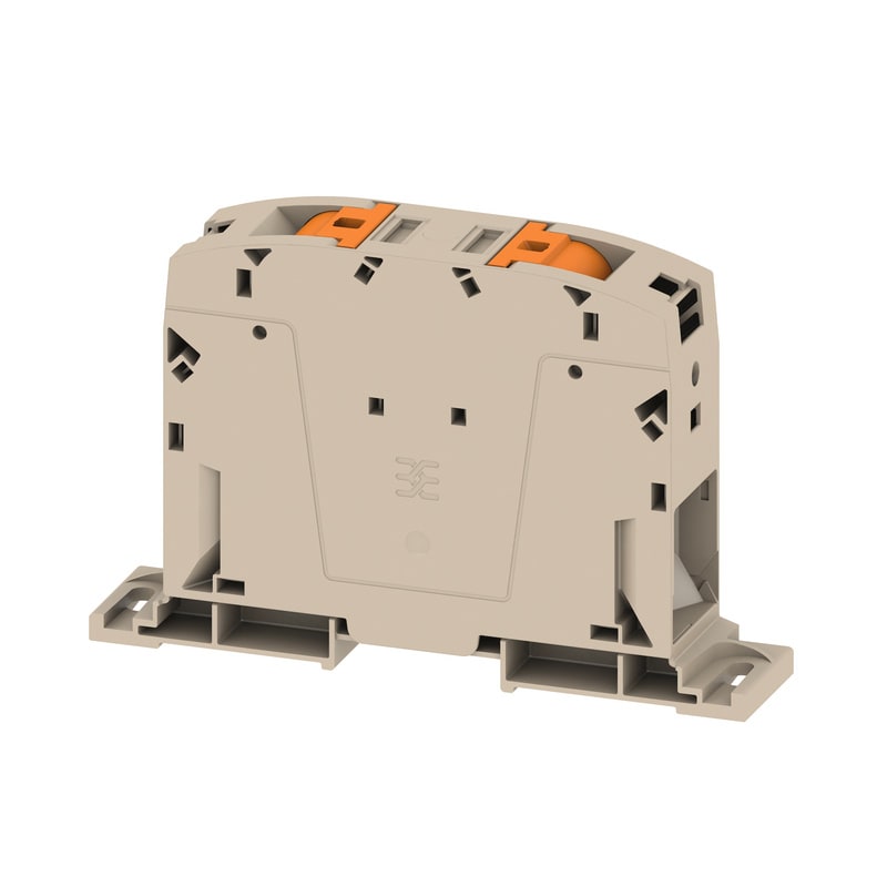 WEIDMULLER - Morsettiera passante, PUSH IN, Beige scuro, 150 mm², 309 A, 1000 V, Numero di collegamenti: 2