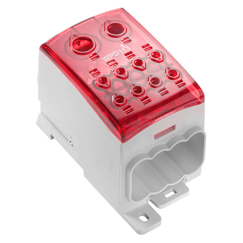 WEIDMULLER - Morsetto ripartitore di potenziale, Collegamento a vite, rosso, 185 mm², 353 A, 1000 V, Numero di collegamenti: 10, Numero di piani: 1