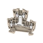 WEIDMULLER - Morsetto componibile a più piani, Collegamento a vite, Beige scuro, 2.5 mm², 400 V, Numero di collegamenti: 4, Numero di piani: 2, TS 35, V-0