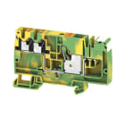 WEIDMULLER - Morsetto d'alimentazione, PUSH IN, Verde/giallo, 10 mm², 57 A, 800 V, Numero di collegamenti: 1, Numero di piani: 1, TS 35, V-0, Wemid