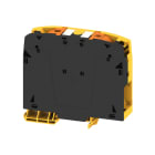 WEIDMULLER - Morsettiera passante, PUSH IN, nero/giallo, 95 mm², 232 A, 1000 V, Numero di collegamenti: 2