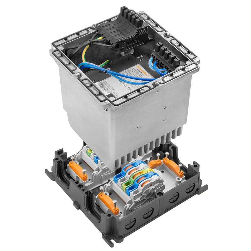WEIDMULLER - Alimentazione elettrica nella custodia, IP65, in stato completo, 10 A, 24 V, DC, Morsetto IDC, PUSH IN, M12, codificato A