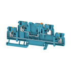 WEIDMULLER - Morsetto sezionatore di prova, PUSH IN, blu, 2.5 mm², 16 A, 400 V, Numero di collegamenti: 4, Numero di piani: 2