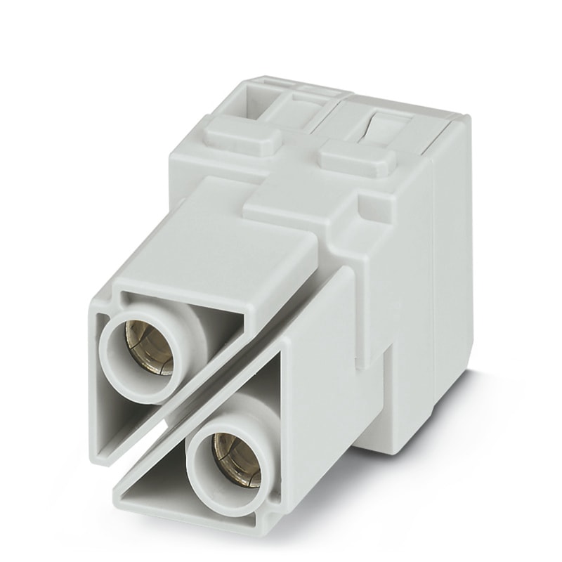 WEIDMULLER - Inserto modulo per connettori industriali (potenza/segnale), 1000 V, 100 A, Numero di poli: 2, Collegamento a vite assiale, Femmina, Slot a innesto ne