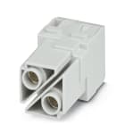 WEIDMULLER - Inserto modulo per connettori industriali (potenza/segnale), 1000 V, 100 A, Numero di poli: 2, Collegamento a vite assiale, Femmina, Slot a innesto ne