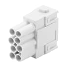 WEIDMULLER - Inserto modulo per connettori industriali (potenza/segnale), 400 V, 16 A, Numero di poli: 8, PUSH IN con attuatore, Femmina, Slot a innesto necessari:
