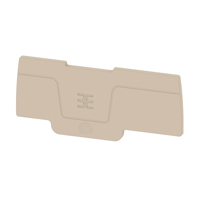 WEIDMULLER - Piastra terminale per morsetti, Beige scuro, Posizione verticale: 69.5 mm, Larghezza: 2.1 mm, V-0, Wemid, bloccabile: Sì