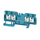 WEIDMULLER - Morsettiera passante, SNAP IN, blu, 2.5 mm², 24 A, 800 V, Numero di collegamenti: 4