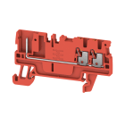 WEIDMULLER - Morsetto innestabile, PUSH IN, rosso, 2.5 mm², 17.5 A, 500 V, Numero di collegamenti: 3, Numero di piani: 1, TS 35