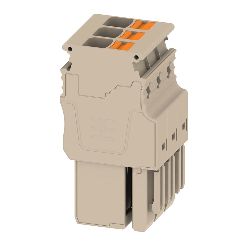 WEIDMULLER - Connettore (Morsetto), PUSH IN, 6 mm², 30 A, 500 V, Numero di collegamenti: 3, Numero di poli: 3, Larghezza: 24.3 mm