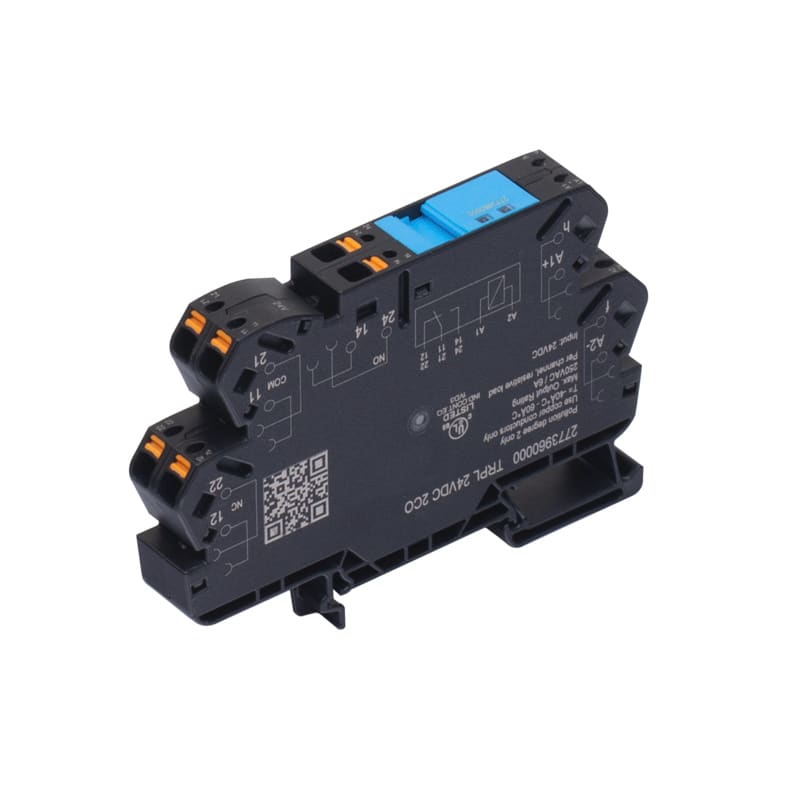 WEIDMULLER - Modulo a relè, 24 V DC ±20 %, LED verde, 2 x 1 contatto di scambio (AgNi) , 250 V AC, 6 A, PUSH IN