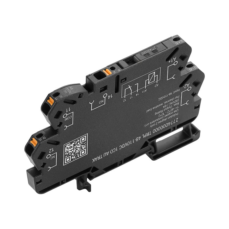WEIDMULLER - Modulo a relè, 48 V…110 V DC +25% / -30%, LED verde, 1 Contatto di scambio (Au (oro), AgSnO2) , 250 V AC, 6 A, PUSH IN