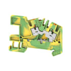 WEIDMULLER - Morsetto PE, PUSH IN, Verde/giallo, 2.5 mm², 800 V, Numero di collegamenti: 2, Numero di piani: 1, TS 35, V-0, Wemid