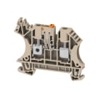 WEIDMULLER - Morsetto sezionatore di prova, Collegamento a vite, Beige scuro, 4 mm², 32 A, 400 V, Numero di collegamenti: 2, Numero di piani: 1