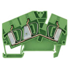 WEIDMULLER - Morsettiera passante, Molla autobloccante, verde, 6 mm², 41 A, 400 V, Numero di collegamenti: 3