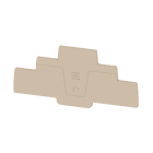 WEIDMULLER - Piastra terminale per morsetti, Beige scuro, Posizione verticale: 104.3 mm, Larghezza: 2 mm, V-0, Wemid, bloccabile: Sì