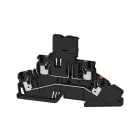 WEIDMULLER - Morsetto componibile portafusibile, PUSH IN, nero, 4 mm², 6.3 A, 500 V, Numero di collegamenti: 4, Numero di piani: 2, TS 35