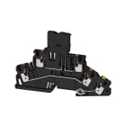 WEIDMULLER - Morsetto componibile portafusibile, PUSH IN, nero, 4 mm², 6.3 A, 150 V, Numero di collegamenti: 5, Numero di piani: 3, TS 35