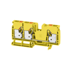 WEIDMULLER - Morsettiera passante, PUSH IN, giallo, 10 mm², 57 A, 1000 V, Numero di collegamenti: 3