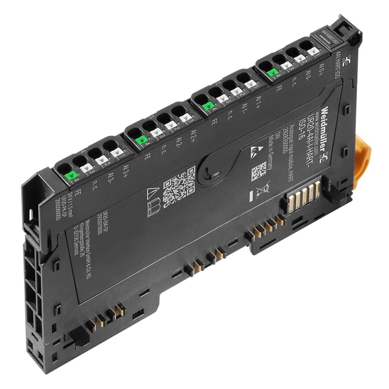 WEIDMULLER - Modulo di ingresso analogico (I/O), Modulo di input analogico, PUSH IN, 24V DC +20 %/-15 % (according to IEC 61131), 24V DC +30%/-25% (according to DN