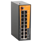WEIDMULLER - Switch rete, unmanaged, Fast Ethernet, 16x RJ45, -40 °C...75 °C, IP40