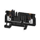 WEIDMULLER - Morsetto componibile portafusibile, PUSH IN, nero, 4 mm², 6.3 A, 400 V, Numero di collegamenti: 2, Numero di piani: 1, TS 35