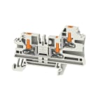 WEIDMULLER - Morsettiera passante, PUSH IN, Grigio chiaro, 2.5 mm², 24 A, 800 V, Numero di collegamenti: 3
