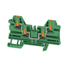 WEIDMULLER - Morsettiera passante, PUSH IN, verde, 2.5 mm², 24 A, 800 V, Numero di collegamenti: 4