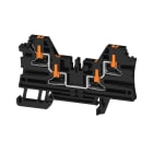 WEIDMULLER - Morsettiera passante, PUSH IN, nero, 2.5 mm², 24 A, 800 V, Numero di collegamenti: 4