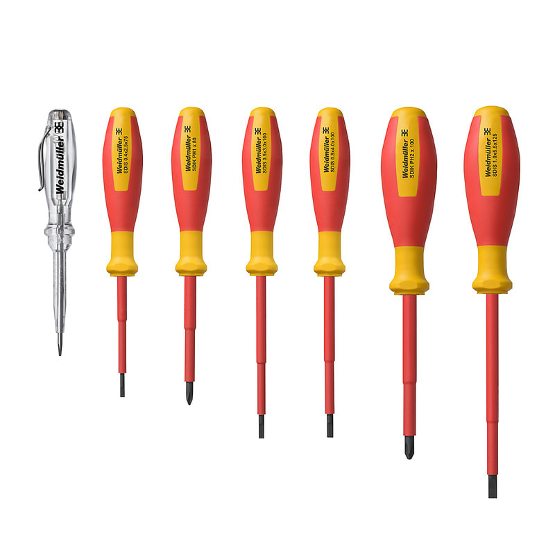 WEIDMULLER - Set di cacciaviti, Set di cacciaviti VDE + voltmetro