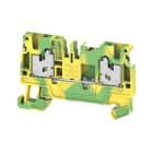 WEIDMULLER - Morsetto PE, SNAP IN, Verde/giallo, 2.5 mm², 800 V, Numero di collegamenti: 2, Numero di piani: 1, TS 35, V-0, Wemid