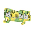 WEIDMULLER - Morsetto PE, SNAP IN, Verde/giallo, 2.5 mm², 800 V, Numero di collegamenti: 3, Numero di piani: 1, TS 35, V-0, Wemid